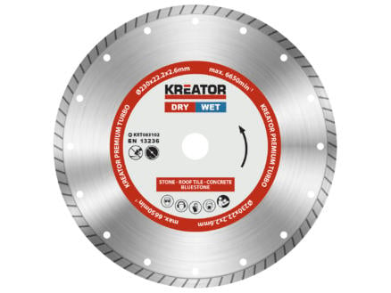 Kreator KRT083102 Turbo disque diamant 230x2,6x22,2 mm 1