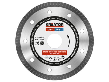 Kreator KRT085100 Expert Turbo diamantschijf 115x1,2x22,2 mm 1