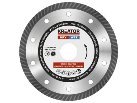Kreator KRT085101 Expert Turbo diamantschijf 125x1,2x22,23 mm