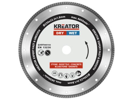 Kreator KRT085102 Expert Turbo diamantschijf 230x1,8x22,23 mm