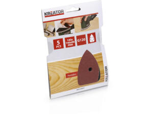 Kreator KRT220007 schuurpapier K120 140x140x80 mm 5 stuks