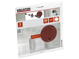 Kreator KRT232004 papier abrasif G60 225mm 5 pièces