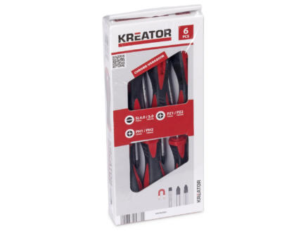 Kreator KRT400001 set de tournevis plat/PH/PZ 6 pièces 1