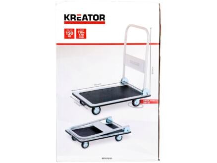 Kreator KRT670101 chariot à plateau pliant 150kg