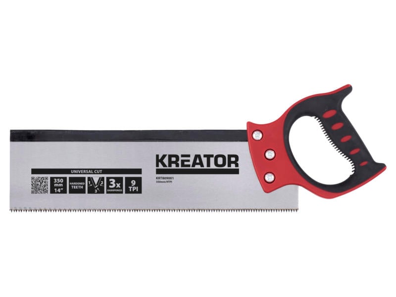 Kreator KRT809001 boîte à onglets 30x10x8 cm + scie à dos 35cm