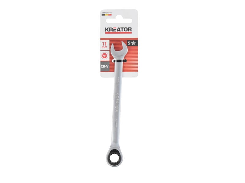 Ring Ratel Set Kreator KRTH30504 ringsteeksleutel met ratel 11mm 167mm | Hubo