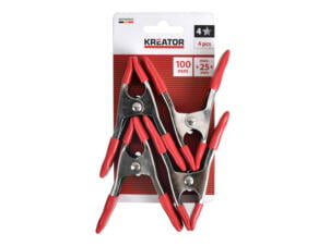 Kreator KRTH40501 veerklem 100mm metaal 4 stuks