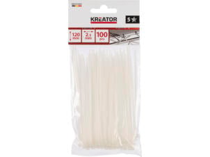 Kreator KRTH41002 collier serre-câble 120x2,5 mm blanc 100 pièces