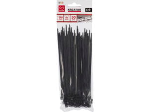 Kreator KRTH41104 collier serre-câble 190x4,8 mm noir 50 pièces