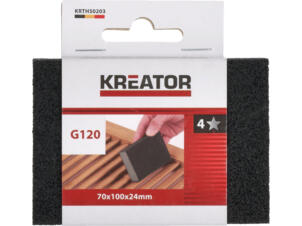 Kreator KRTH50203 éponge de ponçage mousse G120 70x100x24 mm