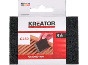 Kreator KRTH50204 éponge de ponçage mousse G240 70x100x24 mm