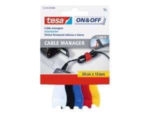 Tesa Kabelbinder met klittenband small 5 stuks