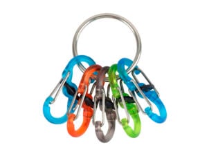 Nite Ize KeyRing Locker anneau porteclé + 5 mousquetons 42x62x16 mm multicolore