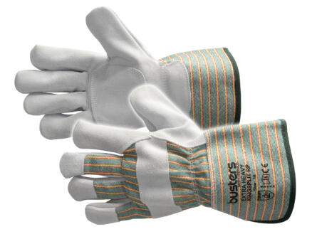 Busters King gants de travail XL cuir gris et vert