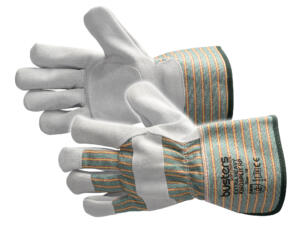 Busters King werkhandschoenen XL leer grijs en groen
