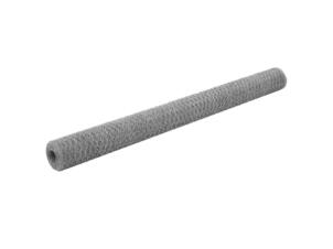 Kippengaas gegalvaniseerd staal 25x1,5 m zilver