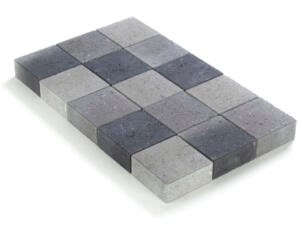 Klinkers chanfreinés 15x15x6 cm gris et noir
