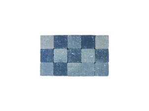 Klinkers getrommeld 15x15x5 cm grijs en zwart