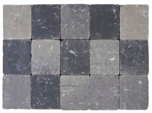 Klinkers tambourinés 15x15x5 cm gris et noir