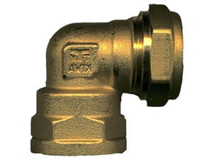 Saninstal Knie knelkoppeling F 1/2" x 12mm messing