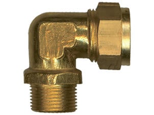 Saninstal Knie knelkoppeling M 1/2" x 12mm messing