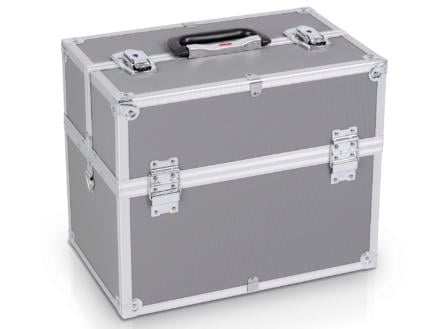 Koffer 36x23x30 cm aluminium grijs 1