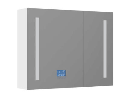 Allibert Konect armoire de toilette 80cm 2 portes gris 1