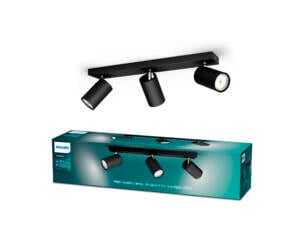 Philips Kosipo balkspot GU10 max. 3x10 W dimbaar zwart