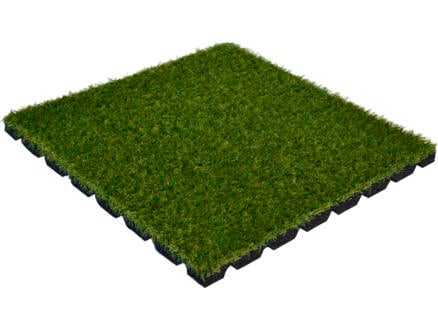 Kunstgras tegel 50x50x2,5 cm 0,25m² rubber groen 1