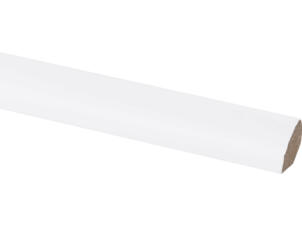 Kwartronde lat 13x13 mm 260cm wit