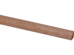 Kwartronde lat 13x13 mm 270cm hardhout rood