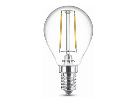 Philips LED bollamp filament E14 2W 1