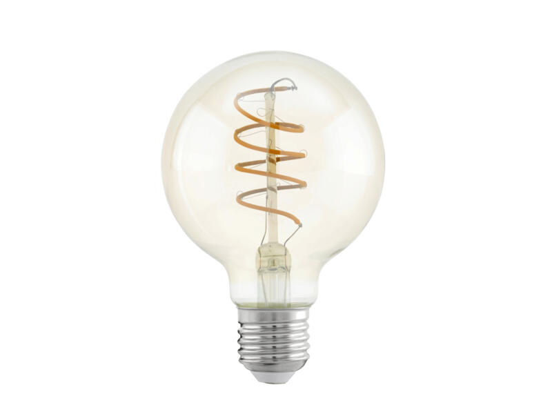 Eglo LED bollamp filament amberglas E27 4W spiraal