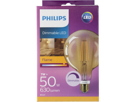 Philips LED bollamp filament goud E27 7W dimbaar 1