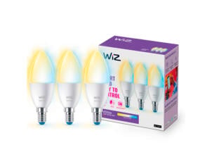 WiZ LED kaarslamp E14 4,9W dimbaar 3 stuks