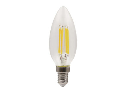 LED kaarslamp filament C37 E14 2W warm wit