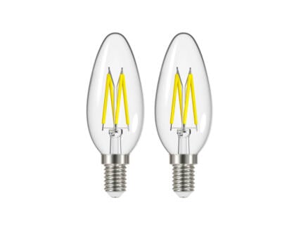 Prolight LED kaarslamp filament E14 2,1W warm wit 1