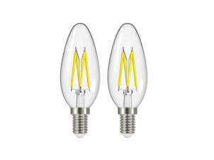 Prolight LED kaarslamp filament E14 2,1W warm wit