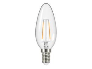 Prolight LED kaarslamp filament E14 2,4W warm wit