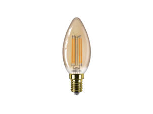 Philips LED kaarslamp filament E14 25W amberglas