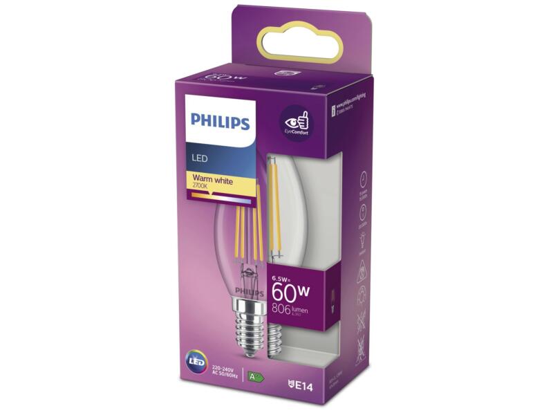 Philips LED kaarslamp filament E14 6,5W