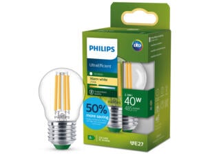 Philips LED kogellamp E27 40W warm wit