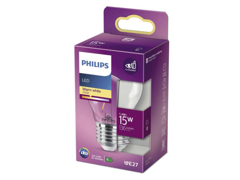 Philips LED kogellamp filament E27 1,4W