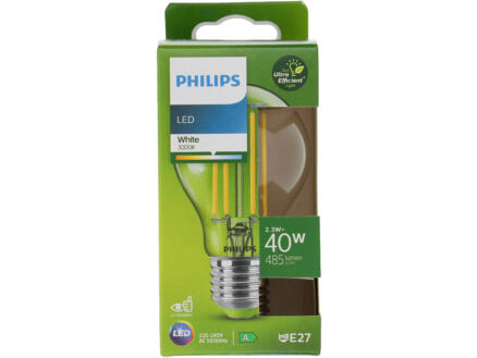 Philips LED kogellamp filament E27 2,3W 1