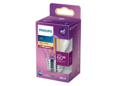 Philips LED kogellamp filament E27 6,5W 1