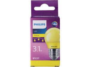 Philips LED kogellamp geel E27 3,1W