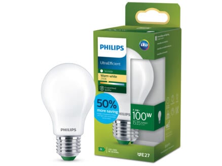 Philips LED peerlamp E27 100W warm wit