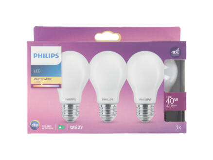 Philips LED peerlamp E27 4,5W 3 stuks 1