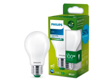 Philips LED peerlamp E27 7,3W koud wit