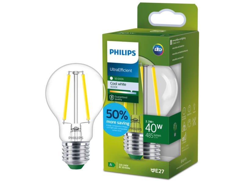 Philips Bulblamp LED filam.40W E27 eela cw